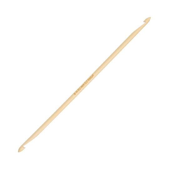 Doppelte tunesische Häkelnadel aus Bambus – 20 cm - Hobbii
