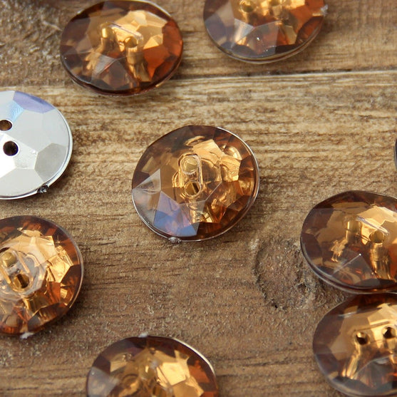 Two Hole Cocktail Buttons - 18 mm (0.7 inches) - Go Handmade
9