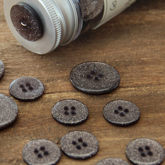 Glitter Buttons – Black - Multiple sizes - Go Handmade
5