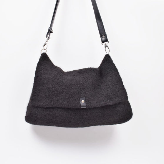 Crocheted, felted bag
3