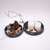 Decoration trays with round leather base - Christmas
4