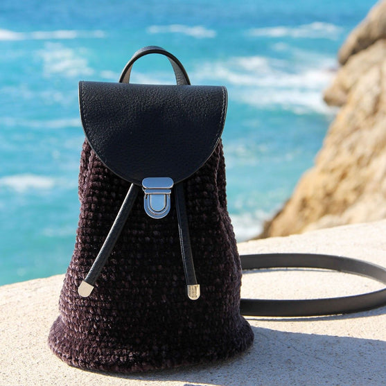 Bag Flap for Metal Lock - Black/Silver - Go Handmade
3