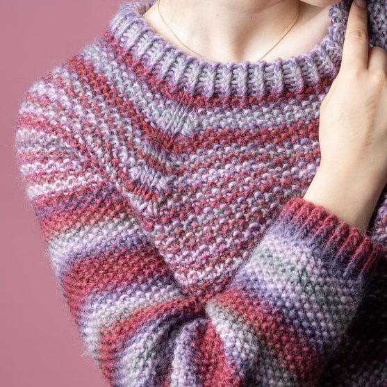 Anette - Print Moss Stitch Sweater
5