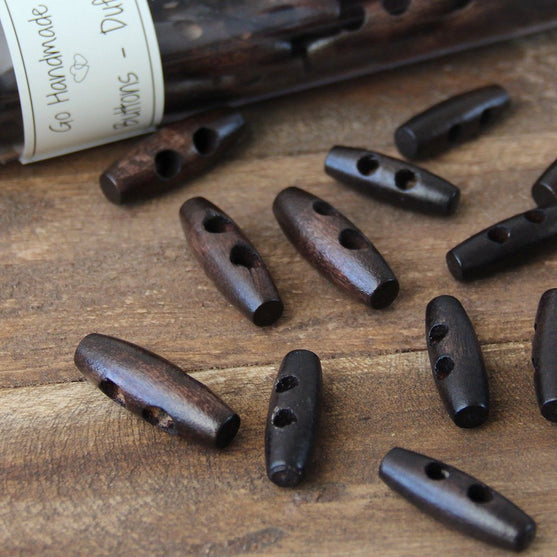Boutons en bois allongés - 30 mm - Go Handmade
6