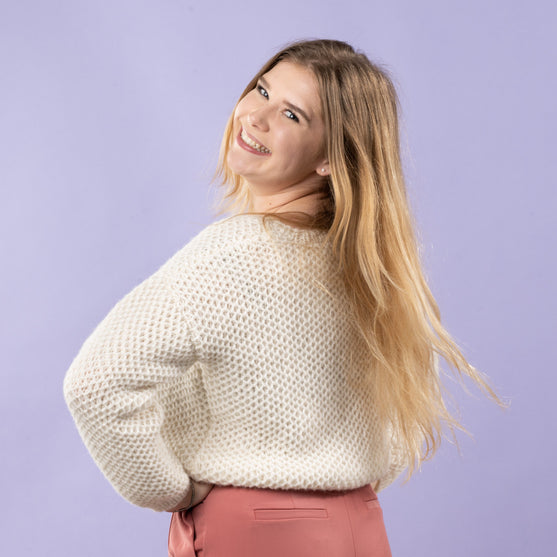 Sif - Sweater in honeycomb brioche stitch
2