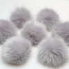 Pom Pom w/button - Grey - Small - Go Handmade
2