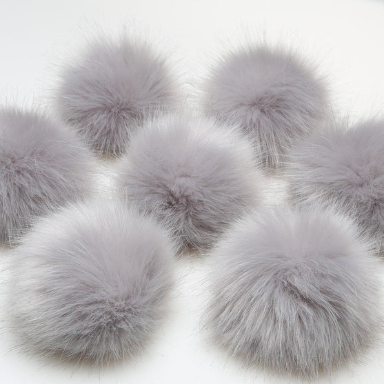 Pompon, Gris, large/13 cm - Go Handmade
2