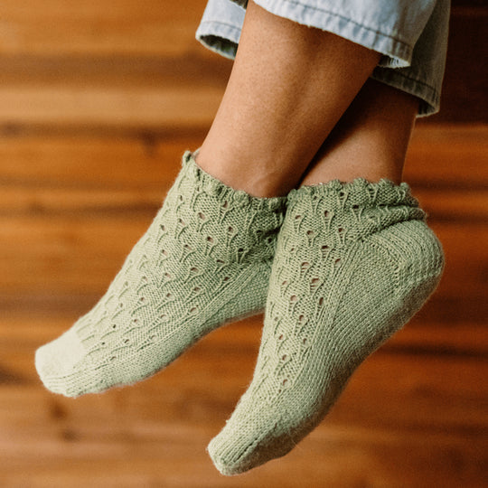 Rosmarino - Kurze Socken mit Lochmuster
