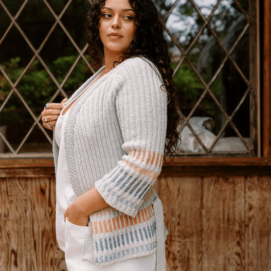 Fusing Cardigan - Open Cardi with Tie Belt
1