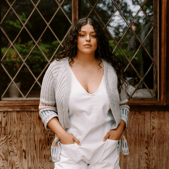 Fusing Cardigan - Open Cardi with Tie Belt
5