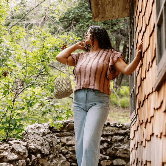 Dalle de Verre - Ruffle Sleeved Top
4