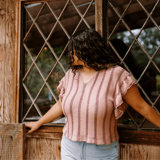 Dalle de Verre - Haut à Manches Volantées
7