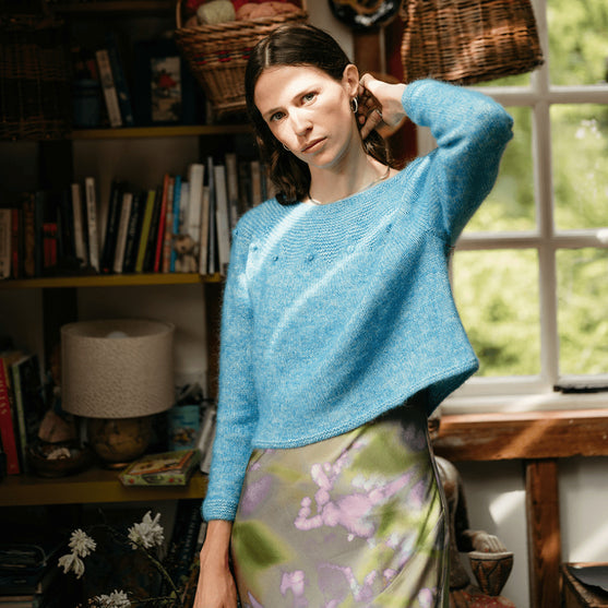 Adorned Pullover - Garter Yoke Pullover
7
