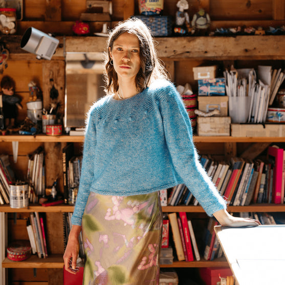 Adorned Pullover - Garter Yoke Pullover
9