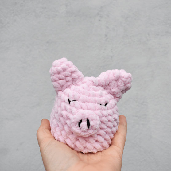 Vache et cochon - Peluche réversible
2