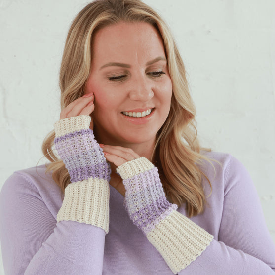 Coffee and Cream - Wrist Warmers
9