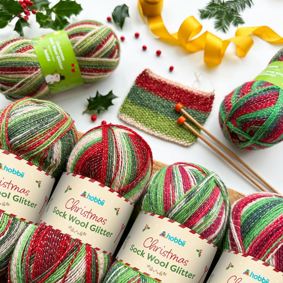 Christmas Sock Wool Glitter (Limited Edition) - Hobbii
2