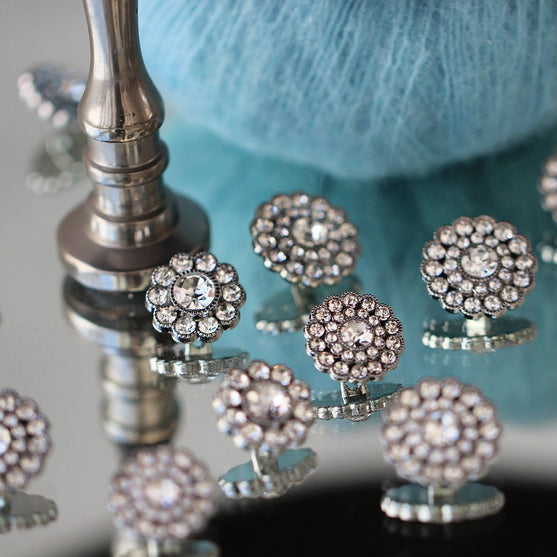Boutons Bling - Petites Pierres - Argent - 4 pcs. - Go Handmade
5