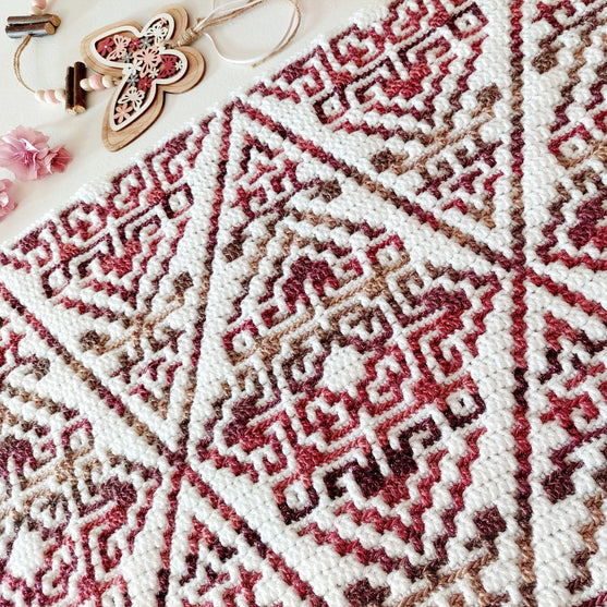 Aztecana - Couverture Crochet Mosaïque
5