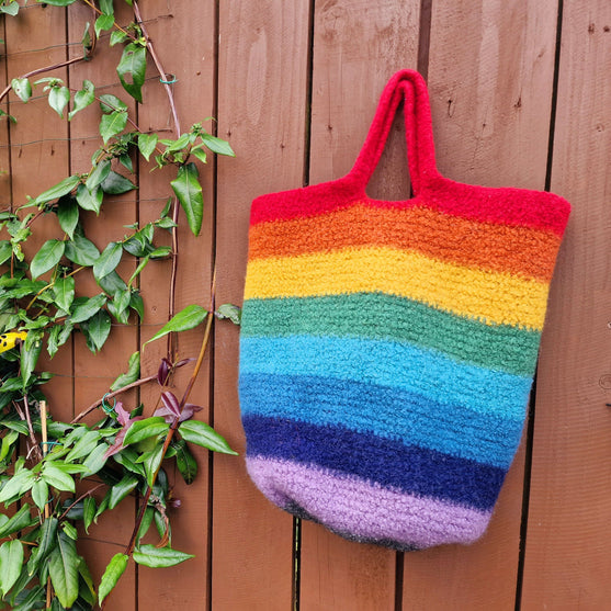 Rainbow Stripes - Felted Bag
4