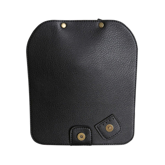 Rabat de sac avec bouton magnétique - Noir/Bronze - Go Handmade
4
