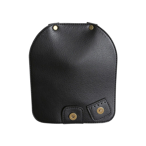 Rabat de sac avec bouton magnétique - Noir/Bronze - Go Handmade
5