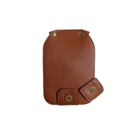Rabat de sac avec bouton magnétique - Brun/Bronze - Go Handmade
4