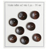 Deep Wooden Buttons - Dark - 8 pcs. - Go Handmade
1