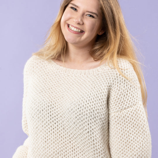 Sif - Sweater in honeycomb brioche stitch