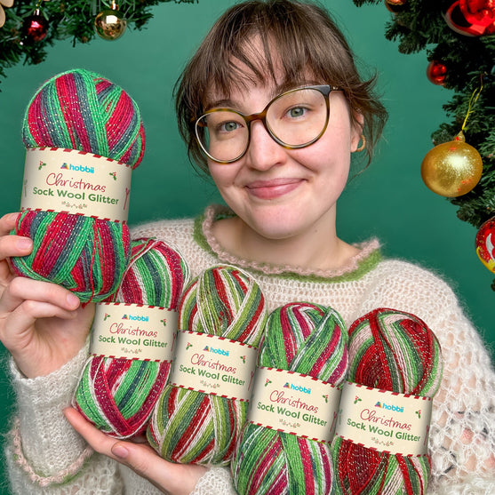 Christmas Sock Wool Glitter (Édition limitée) - Hobbii
8