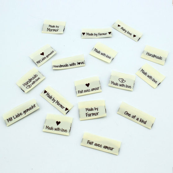 10 Etiquettes - Made with love - Cœur - Go Handmade
3