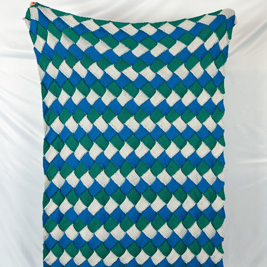 Woven Blanket - Entrelac blanket