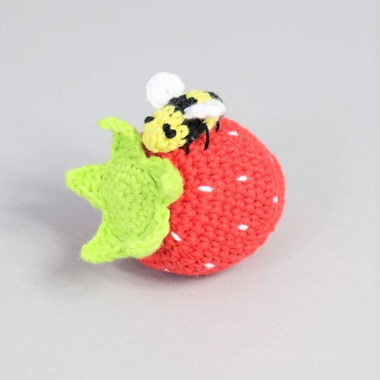 Aardbei met bij