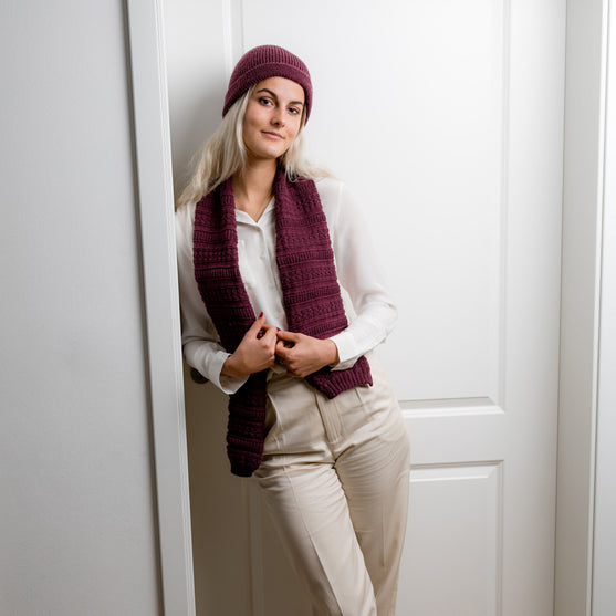 Estense Bonnet et écharpe
2