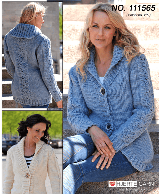 111565 - Cardigan med sjalskrave