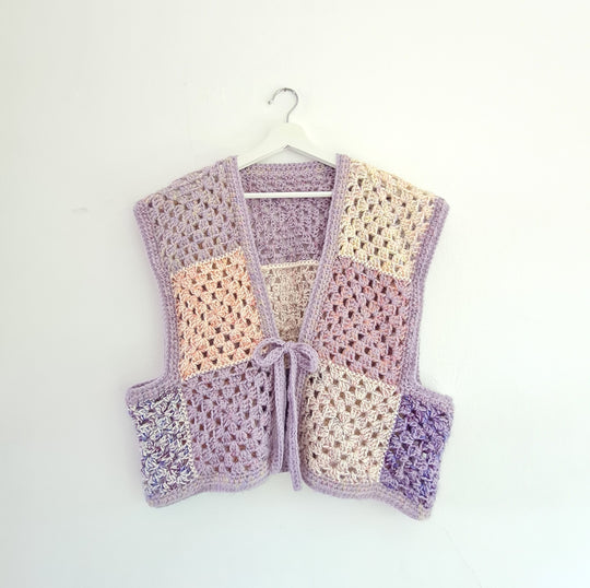 Lavender - Granny Square Vest