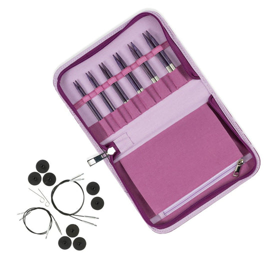 Set Essential di ferri circolari intercambiabili corti Betula - Gelso - Hobbii