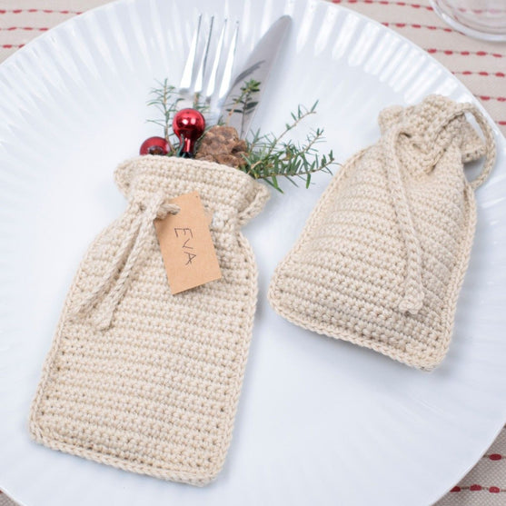 Pochette pour couverts de Noël
6
