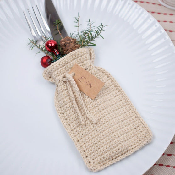 Pochette pour couverts de Noël
3