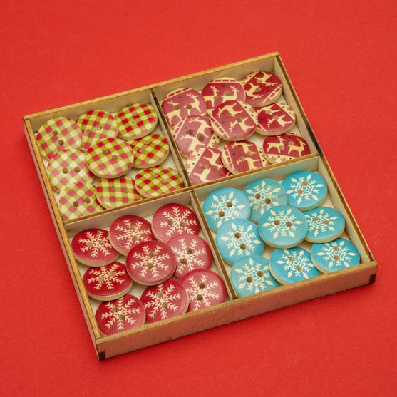 Boutons en bois - Noël - 18 mm - Hobbii
4