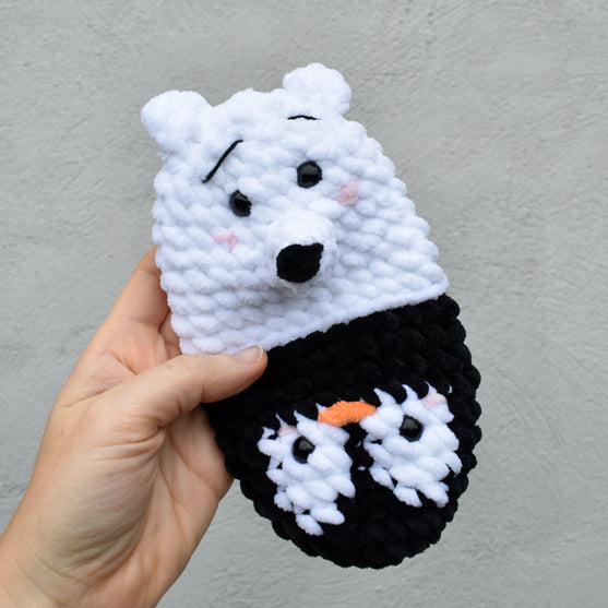 Pingouin et ours polaire - Peluche réversible
2