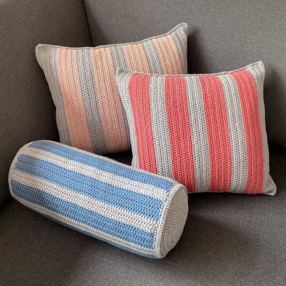 Coussin Rayé en Coton – Carré
3