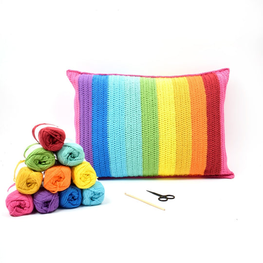 Rainbow Stripes Kussen