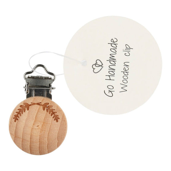 Pince clip attache tétine en bois - Go Handmade
3