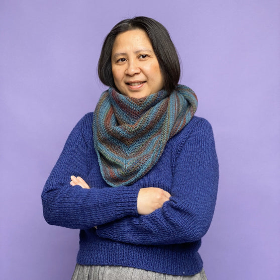 Jasmin - Châle au crochet tunisien
6