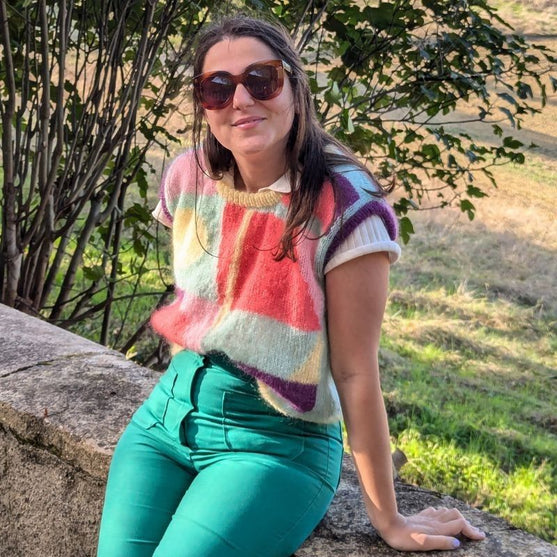 Vasarely - Pull sans manche
3