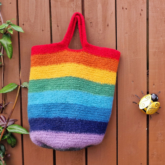 Rainbow Stripes - Felted Bag
1