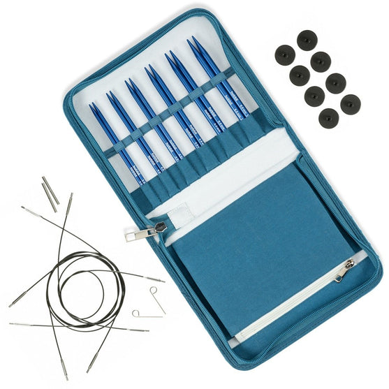 Stellar Interchangeable Circular Needle Set Essential - Sapphire - Hobbii
1