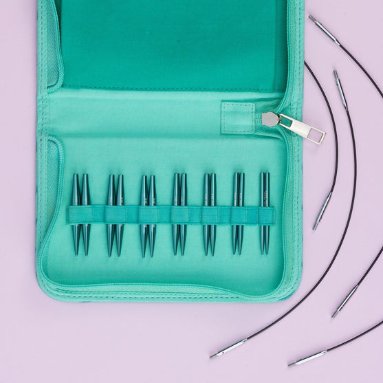 Stellar Mini Interchangeable Circular Needle Set - Emerald - Hobbii
3