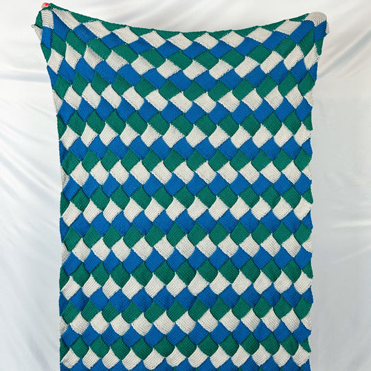 Woven Blanket - Entrelac blanket